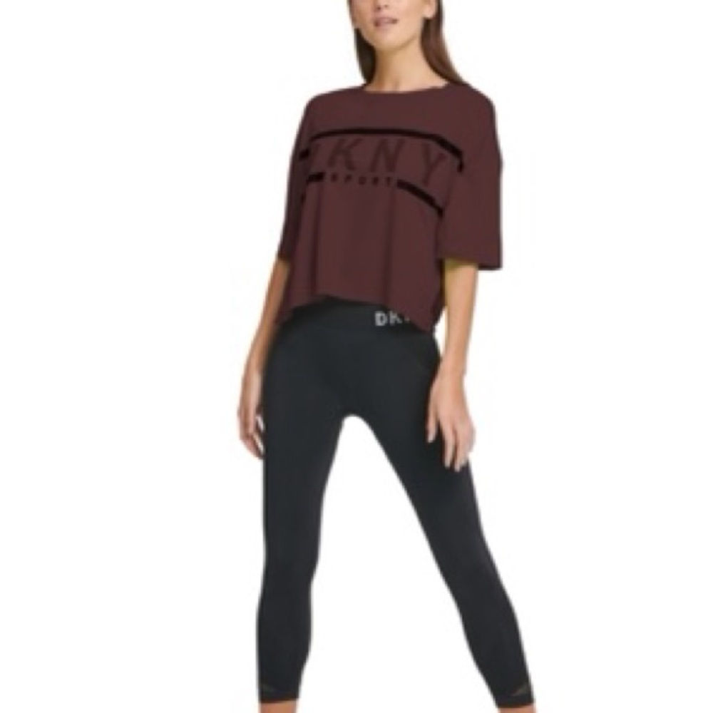 DKNY Sport cropped, baggy fit Tee.